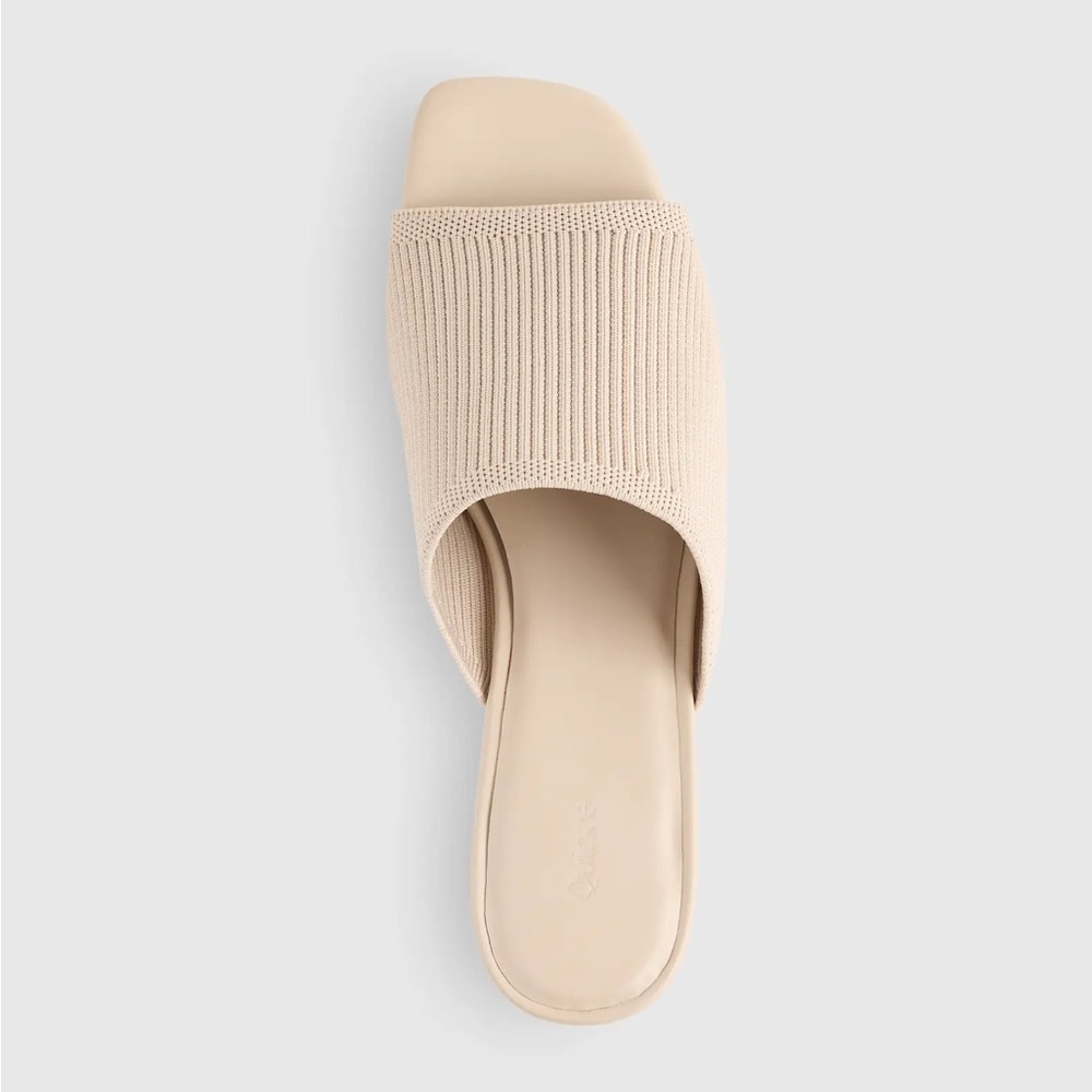Quince • Italian Leather & Eco Knit Heeled Mule • Women’s Size 7 - Picture 3 of 4